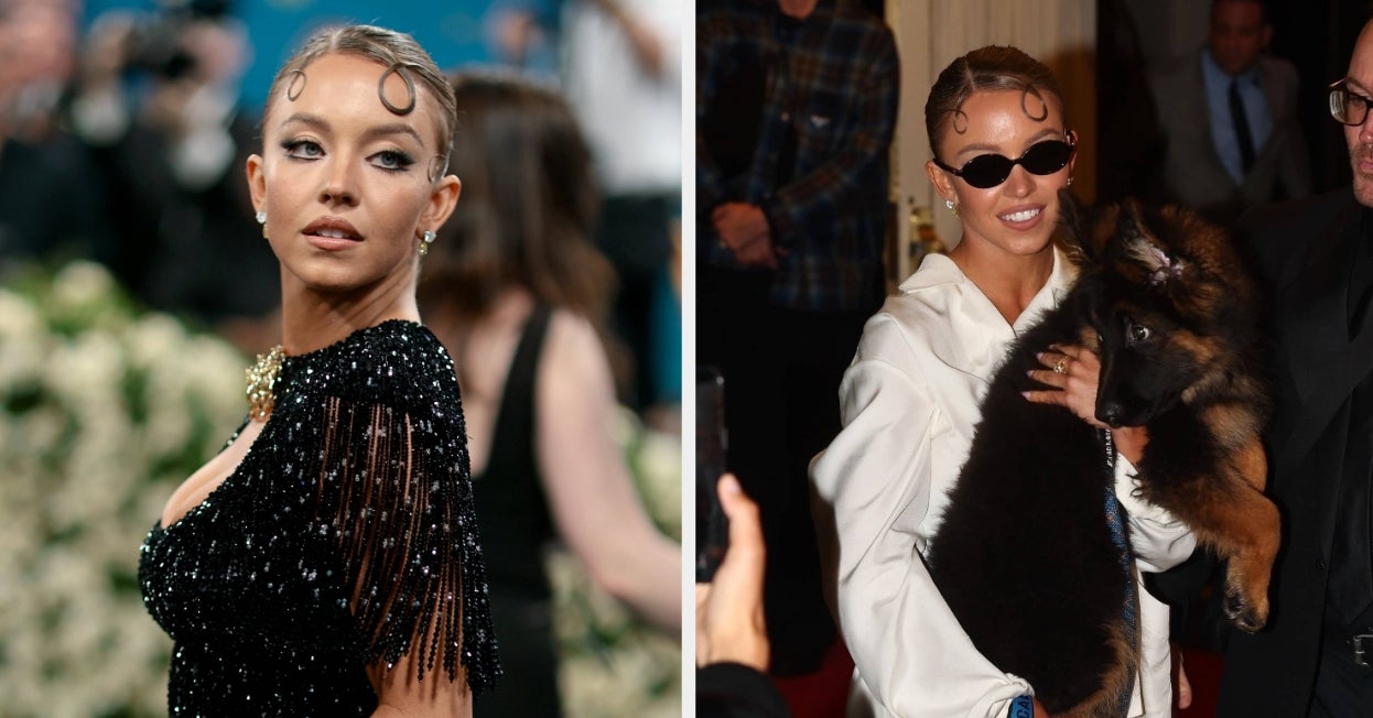 Sydney Sweeney Caused A Stir After Holding Her Puppy In Front Of Flashing Cameras Outside The Met