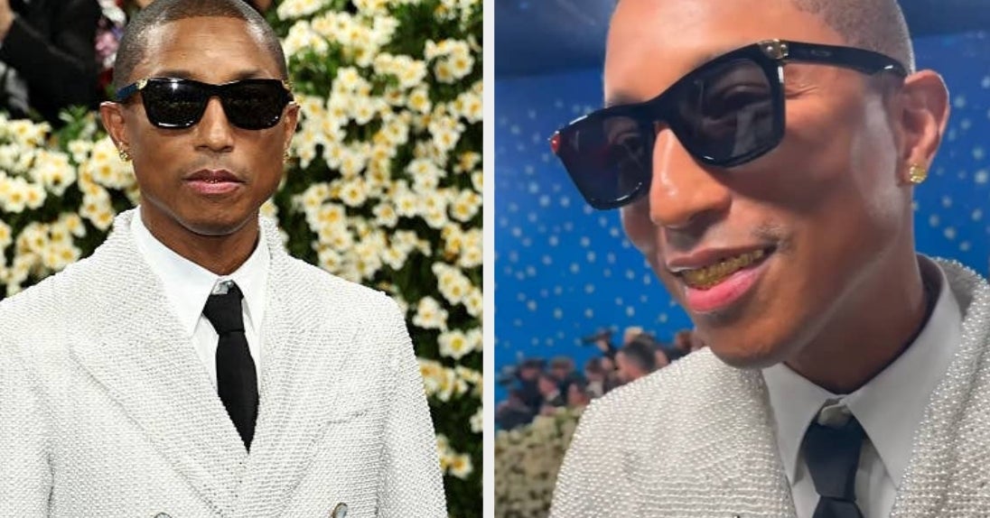 Pharrell Revealed The Secret Behind His Met Gala Gold Grillz, And People Are Calling It "So Smart"