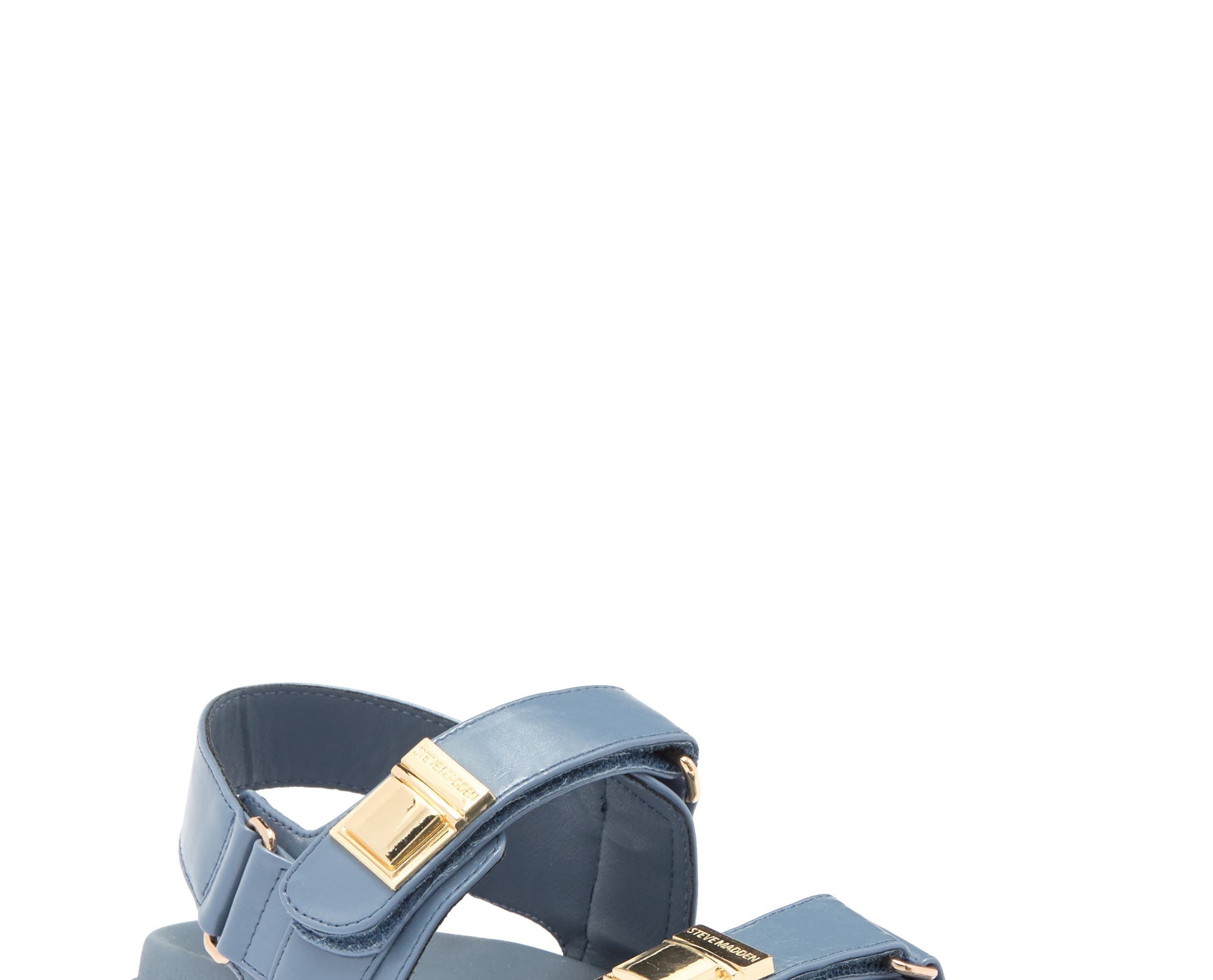 Fashionable sandal with adjustable straps and gold-tone buckles, designed for comfort and style. Perfect for casual outings or everyday wear