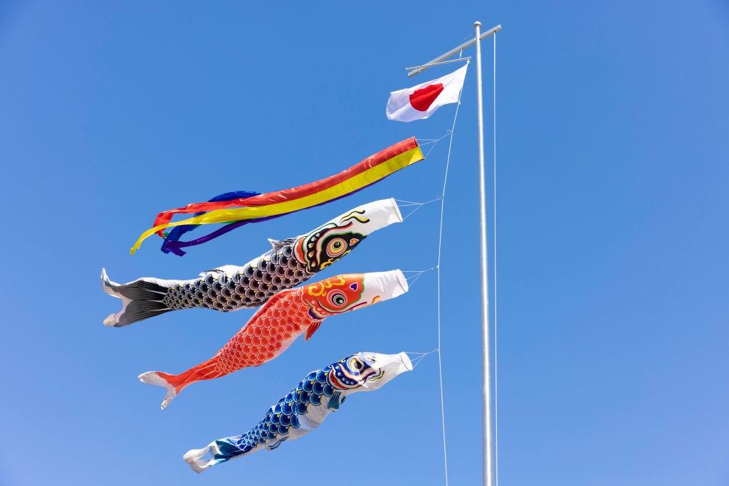 風にたなびくこいのぼり（SOPA Images/LightRocket via Getty Images）