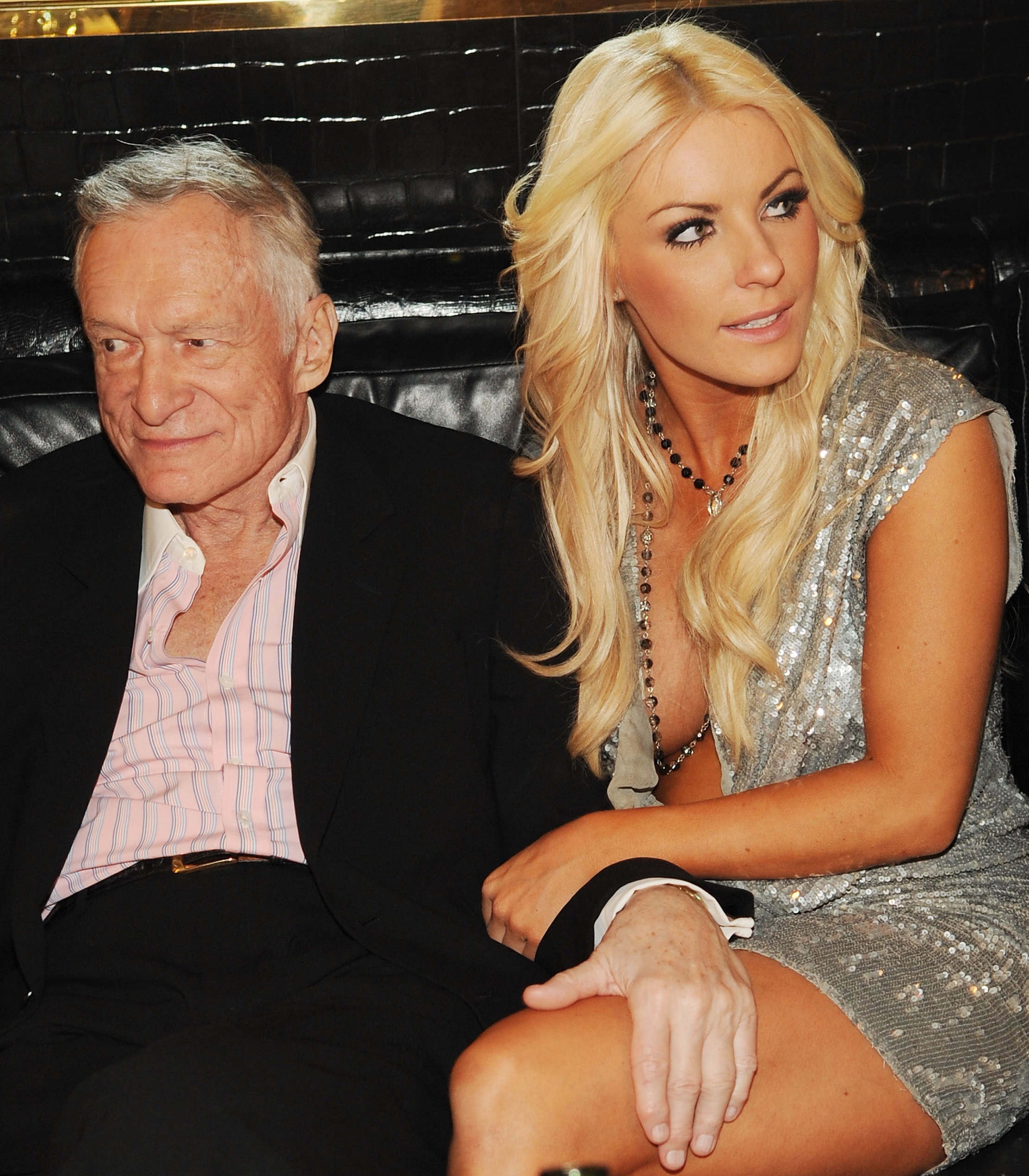 Hugh Hefner and Crystal Hefner at an event