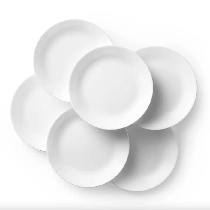 white plates