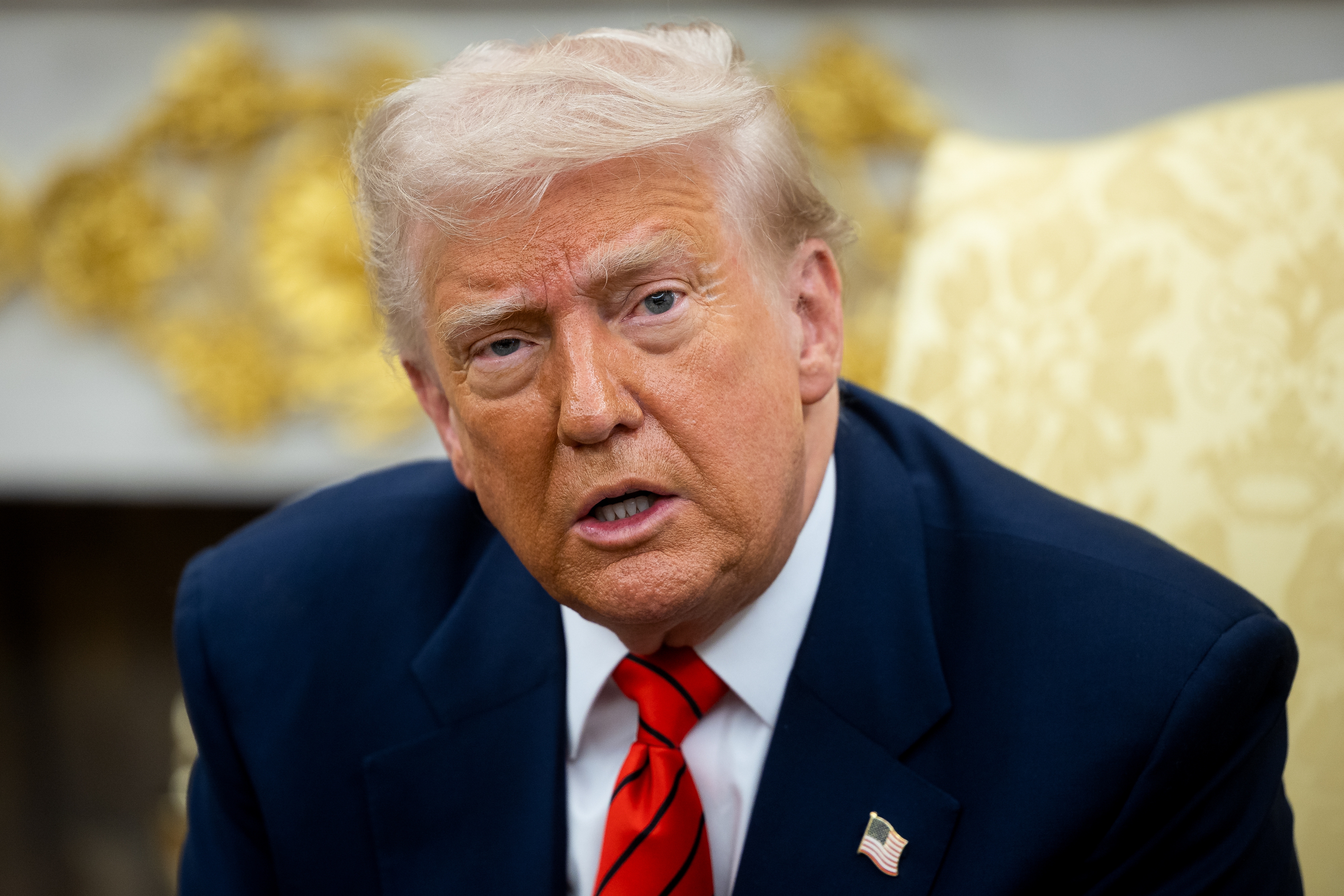 US President Donald Trump during a meeting