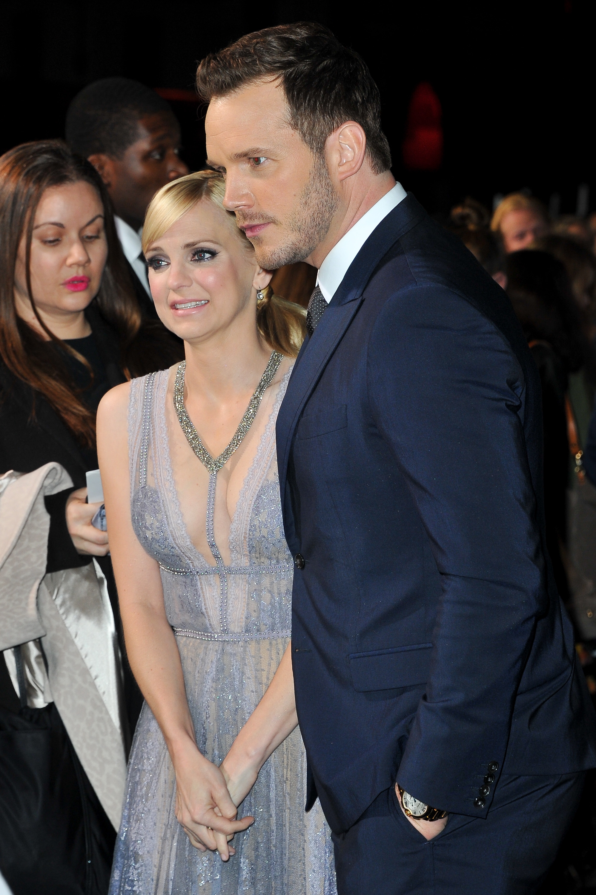 Chris Pratt and Anna Faris at an event