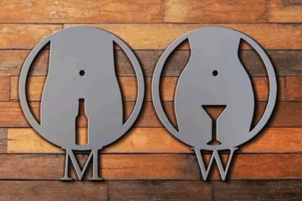 39 Ridiculously Gendered Bathroom Signs That Made Me Roll My Eyes So Hard I Could See My Brain