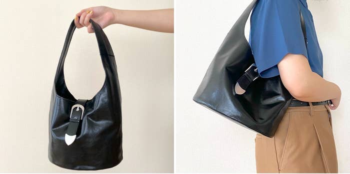 ZARAの「バックルロックバケットバッグ」