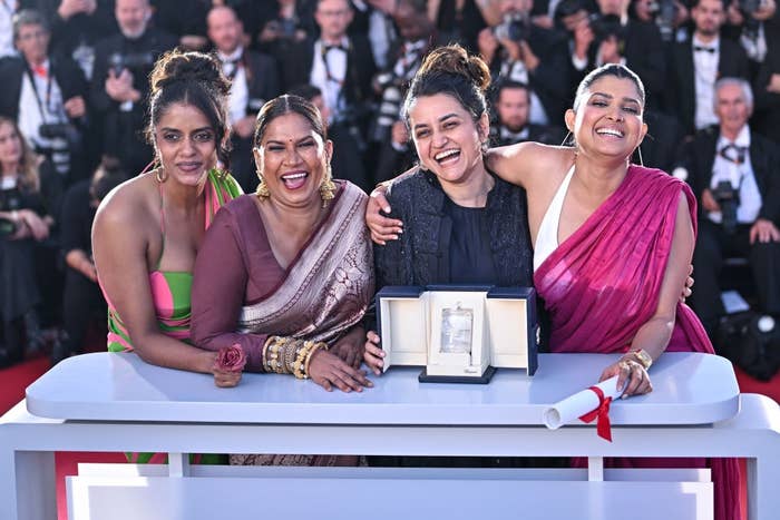 Kani Kusruti, Chhaya Kadam, Payal Kapadia and Divya Prabha at Cannes Film Festival 2024