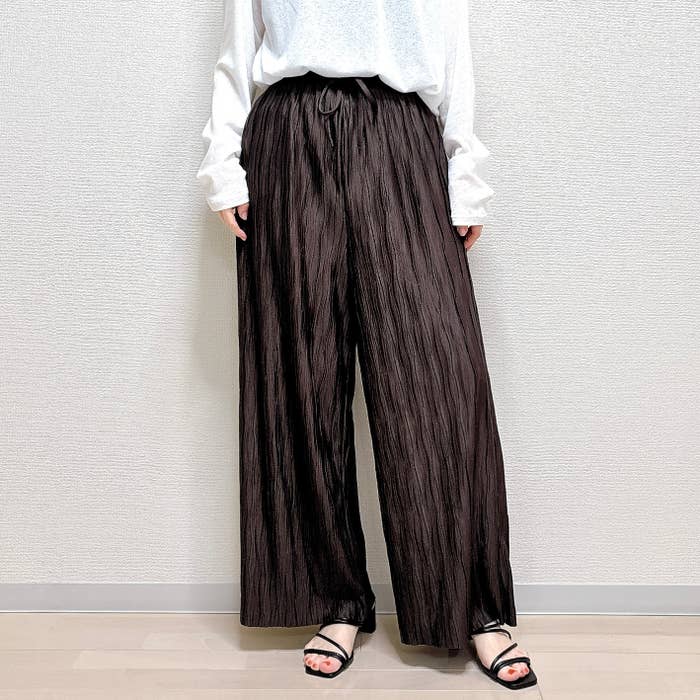 coca(コカ)「ウェーブプリーツパンツ レディース」