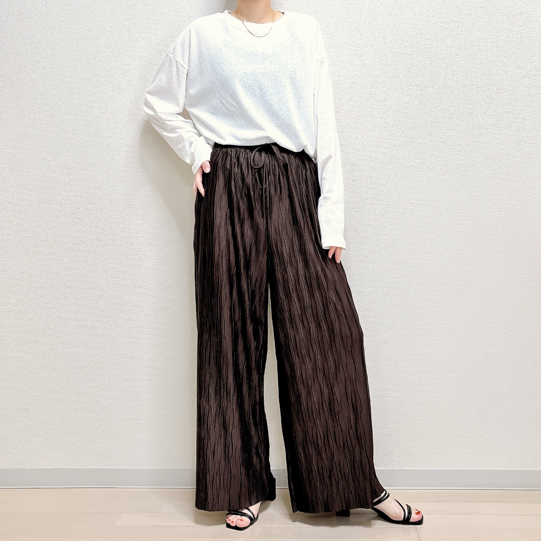 coca(コカ)「ウェーブプリーツパンツ レディース」