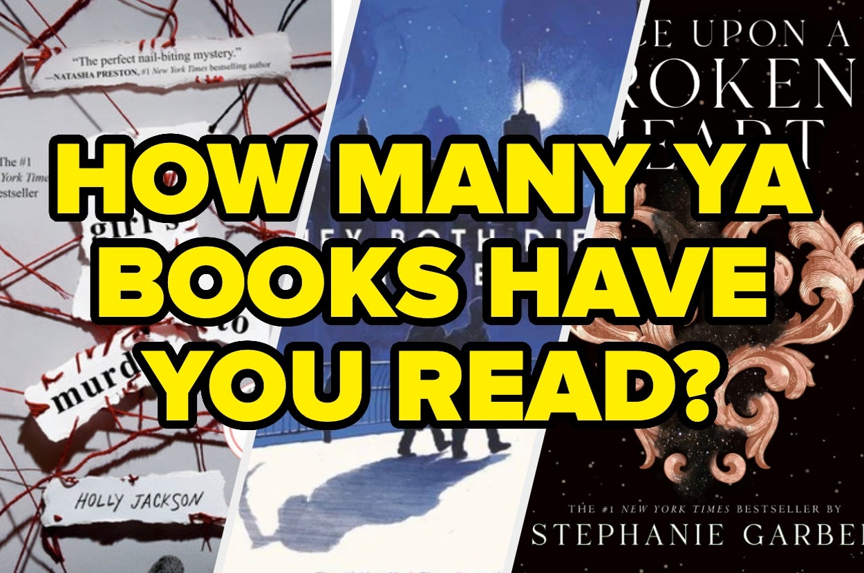 Three YA book covers with "How Many YA Books Have You Read?" in bold, yellow text
