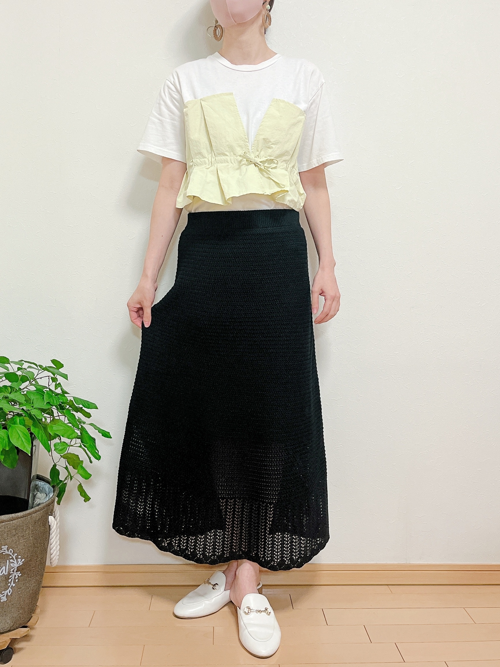 GU(ジーユー)の「透かし編みニットスカート」