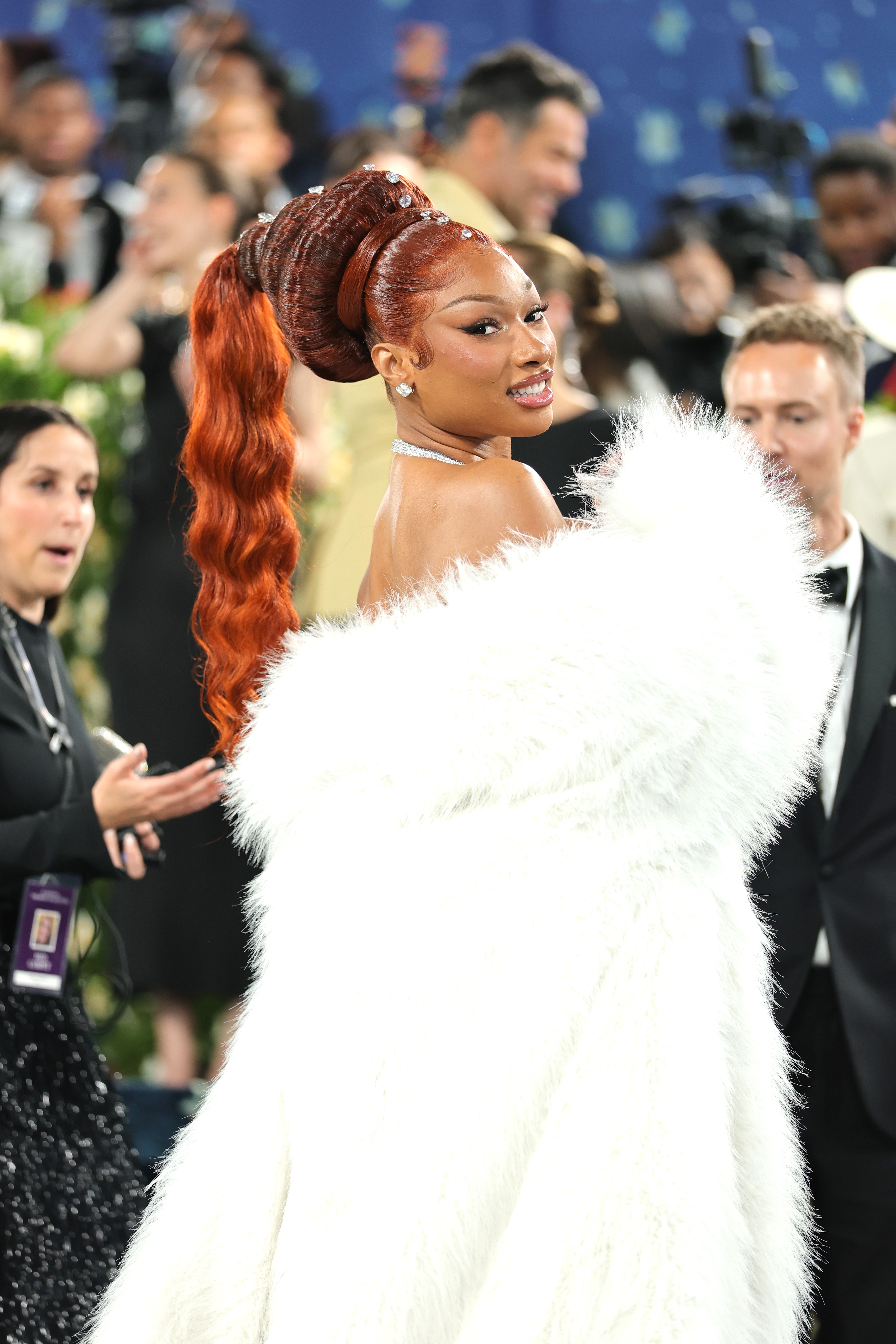 Megan Thee Stallion posing at the Met Gala