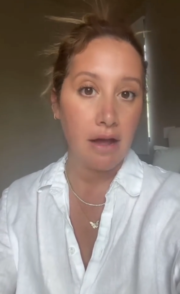 Ashley Tisdale speaking in a TikTok