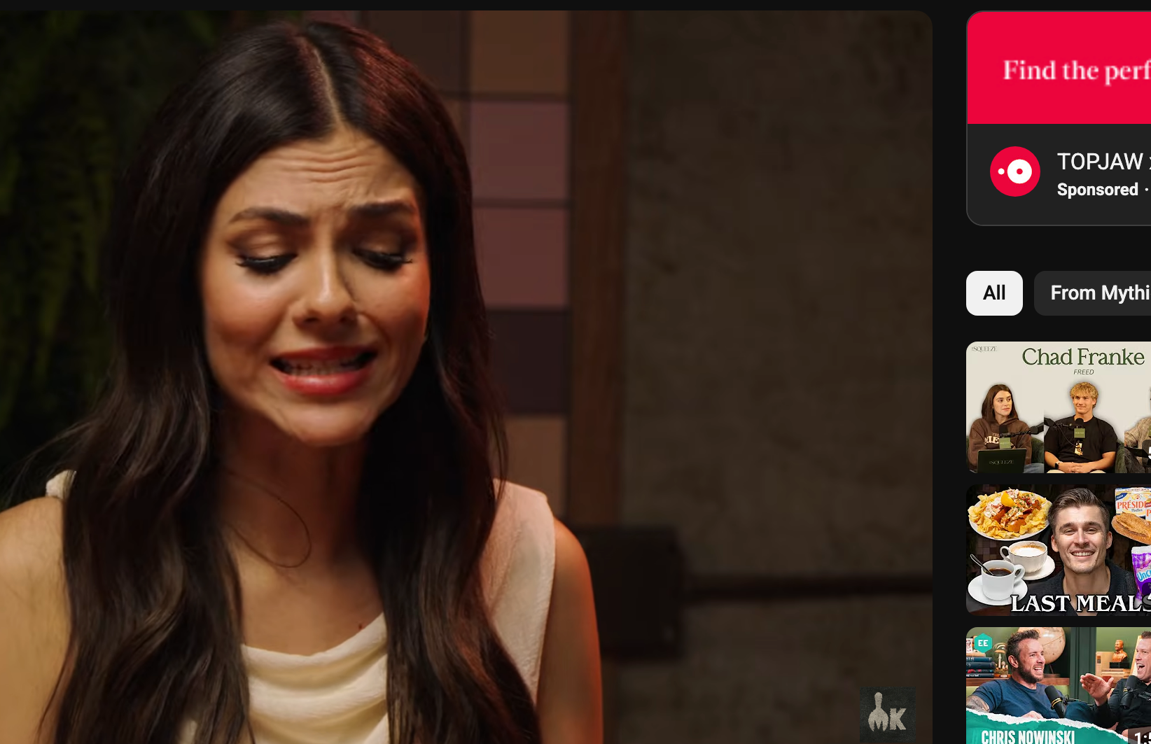 Victoria Justice speaking during an interview