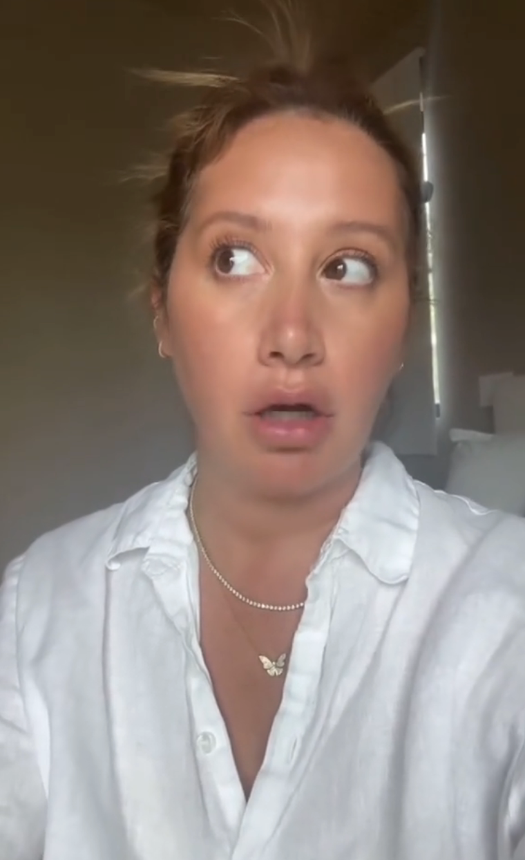 Ashley Tisdale speaking in a TikTok