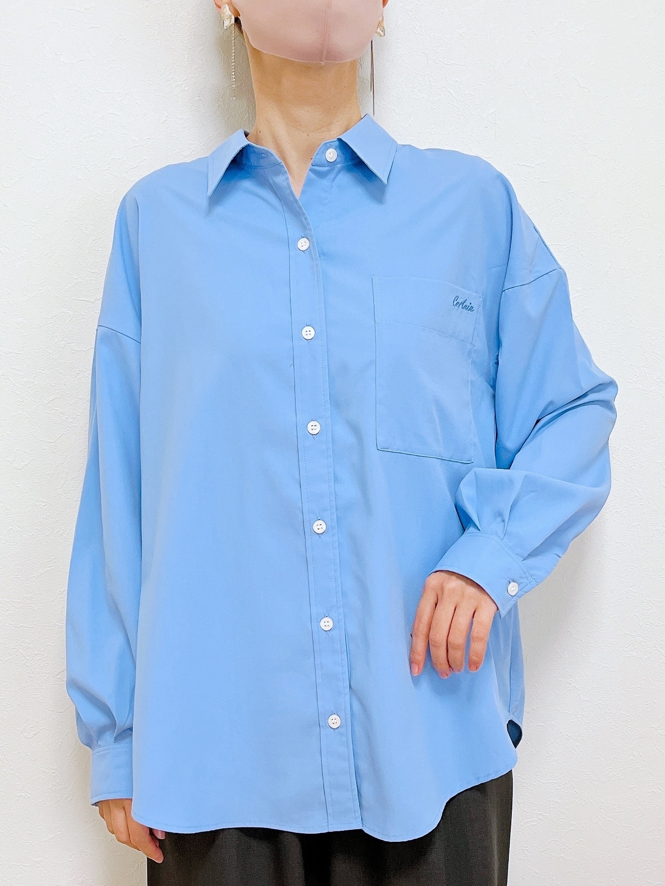 GLOBAL WORK(グローバルワーク)「イージーケア刺繍シャツ/321333」