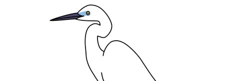 ダイサギのイメージ（画像はイラストACより）