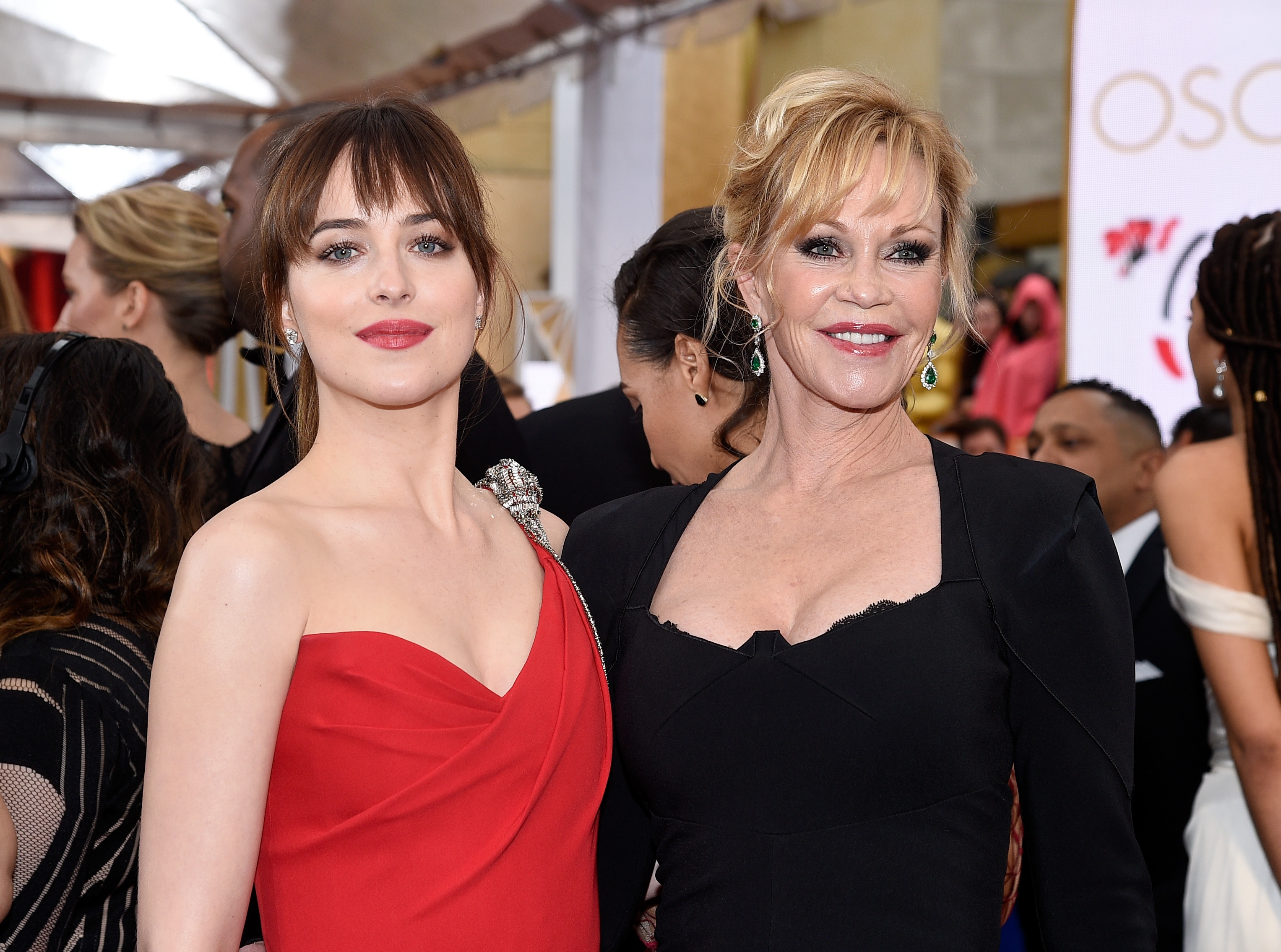 Dakota Johnson and Melanie Griffith at a red carpet event