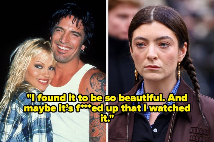 Smiling couple on left, woman with braids on right; text reads: &ldquo;I found it to be so beautiful. And maybe it’s f***ed up that I watched it.&quot;