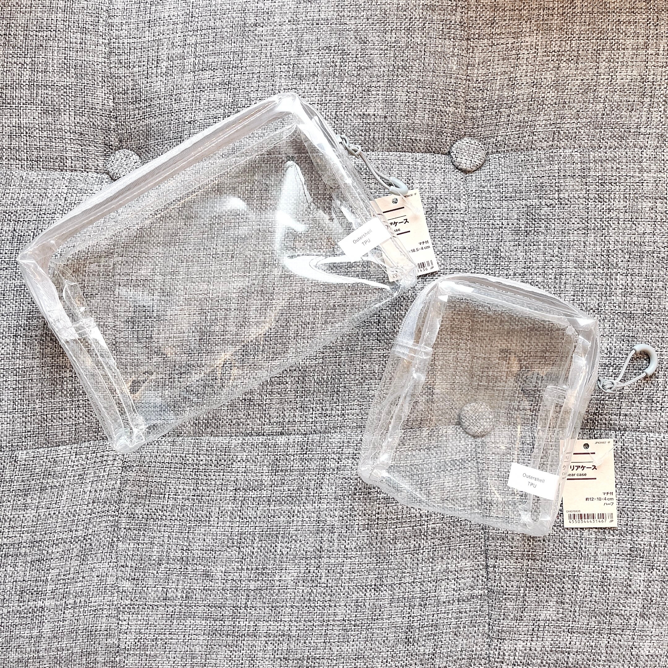 無印良品「TPUクリアケースマチ付 ハーフ」「TPUクリアケースマチ付」