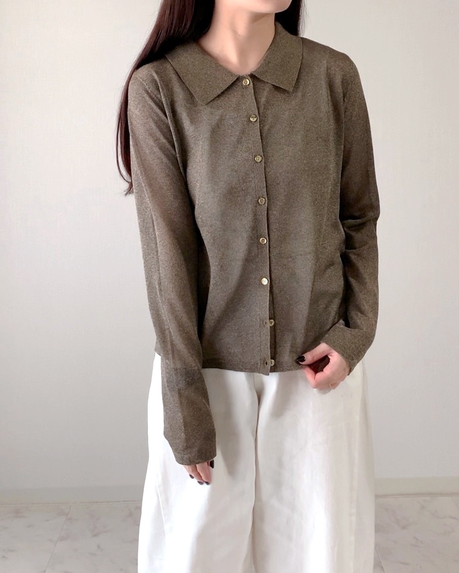 しまむら　SORSA エリツキFFZIPJK ブラウン　L しまむらの「1969円トップス」光沢感がめっちゃ高見え…！しかも背中の