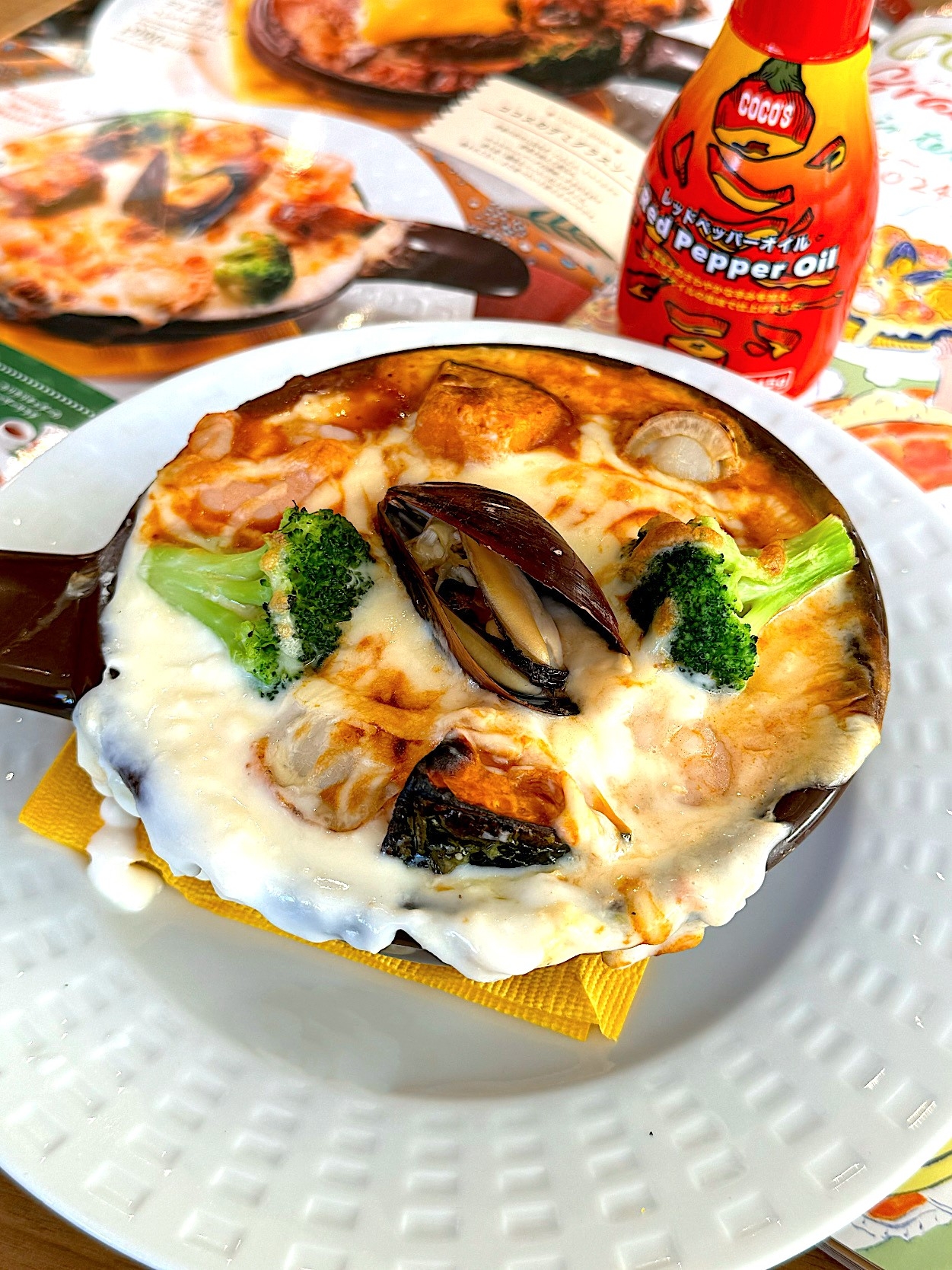 ココスの「魚介とかぼちゃのあふれクリームドリア」