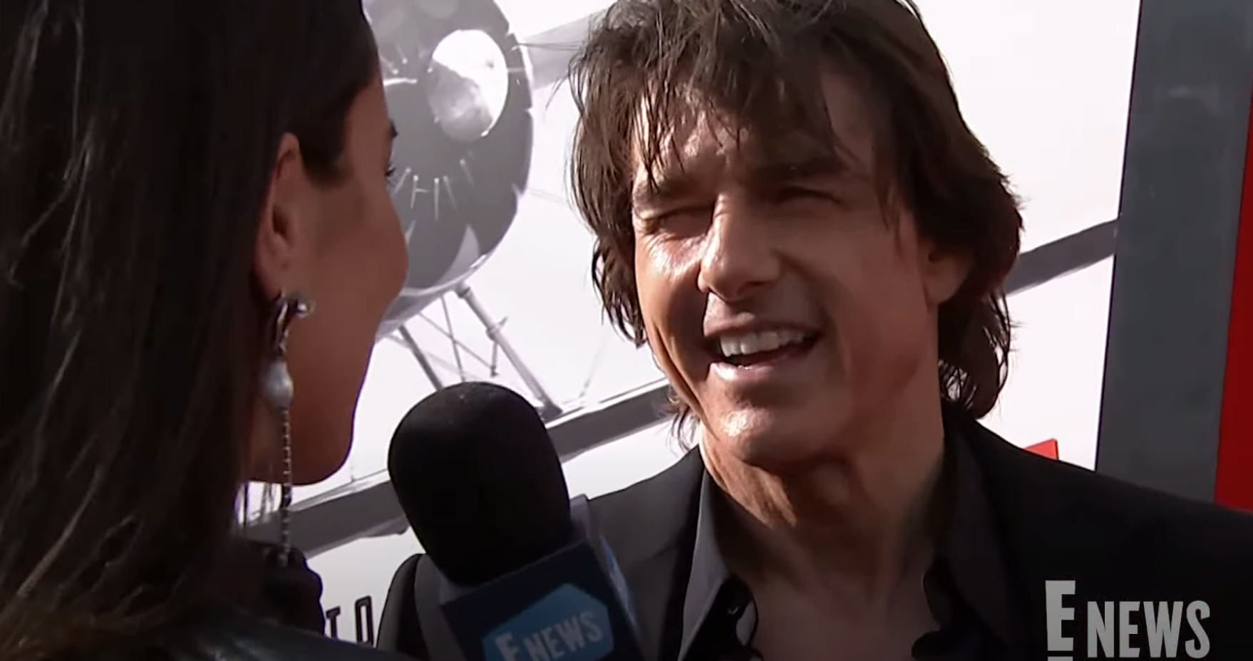 Tom Cruise during a red carpet interview