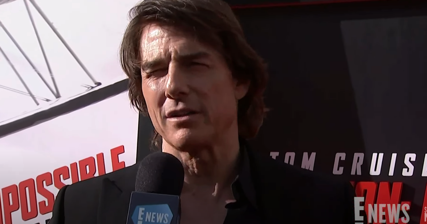 Tom Cruise during a red carpet interview