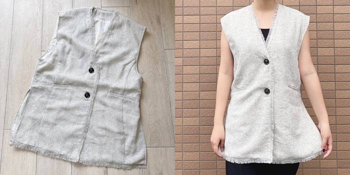 lawgy(ラウジー)で見つけた「メランジミックスフリンジベスト」