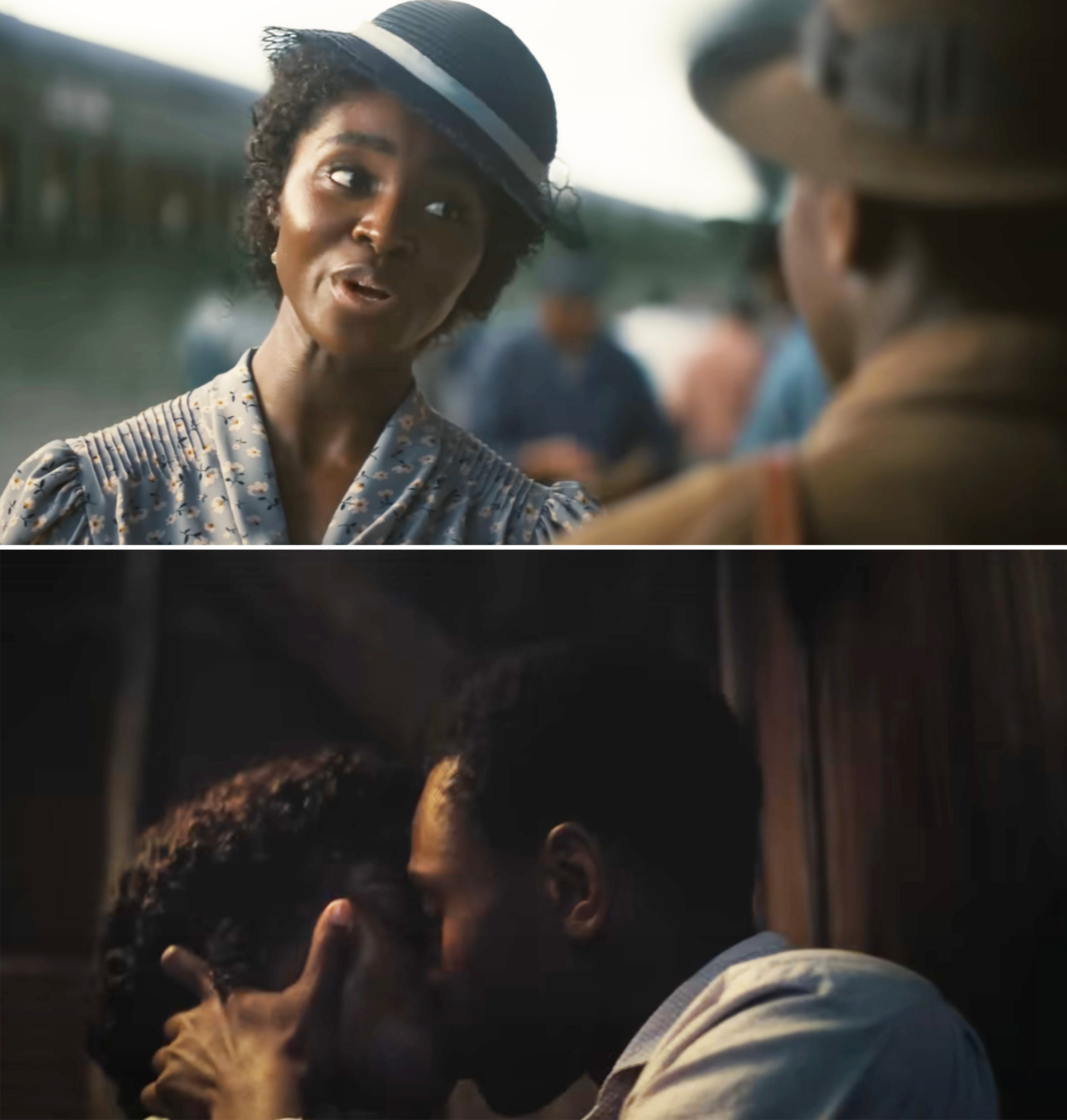 Perline and Sammie talking and kissing