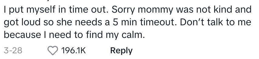 i put myself in time out