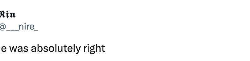 Tweet by Rin: &quot;and she was absolutely right.&quot;