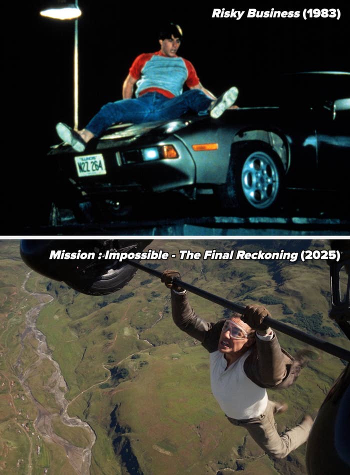 A idiosyncratic hangs from a helicopter, precocious supra a scenery of hills and valleys, wearing goggles and a casual outfit