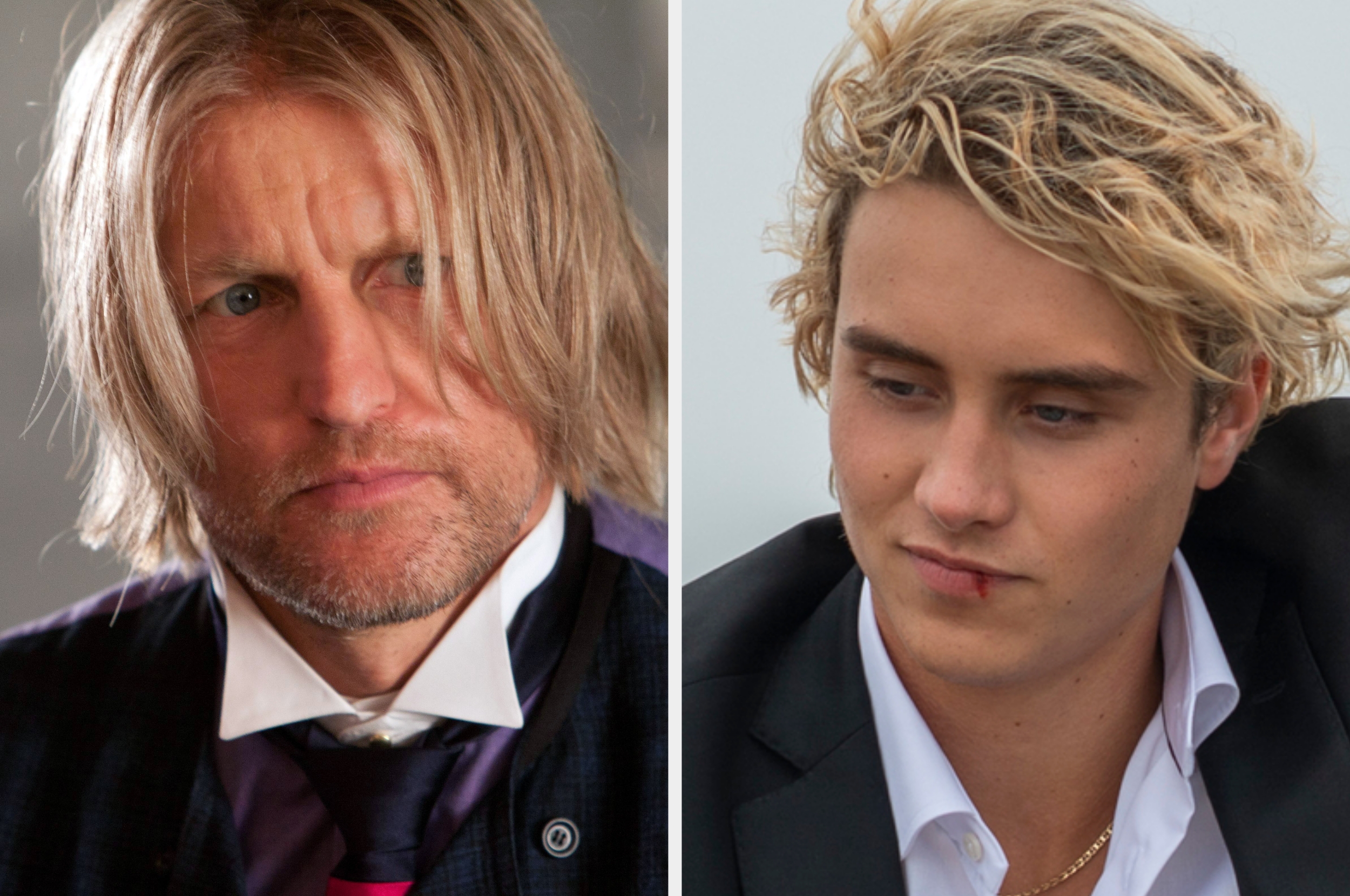 Woody with long hair and Joseph with short, styled hair