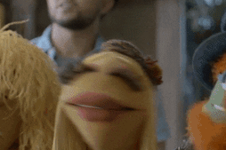 Muppets band playing instruments with a person in the background, featured in a fun performance on Disney+