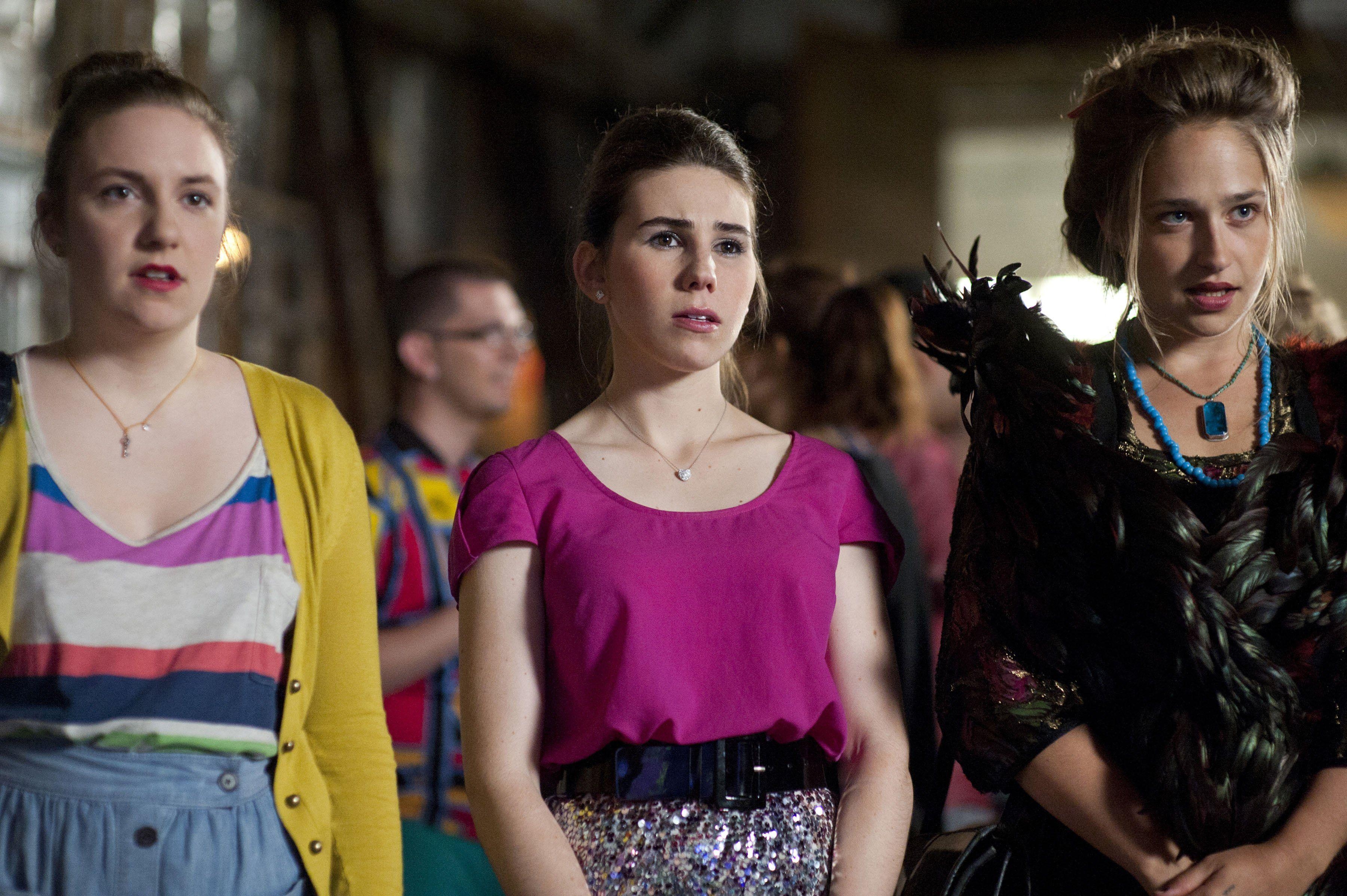 Lena Dunham, Zosia Mamet, and Jemimia Kirke in "Girls."