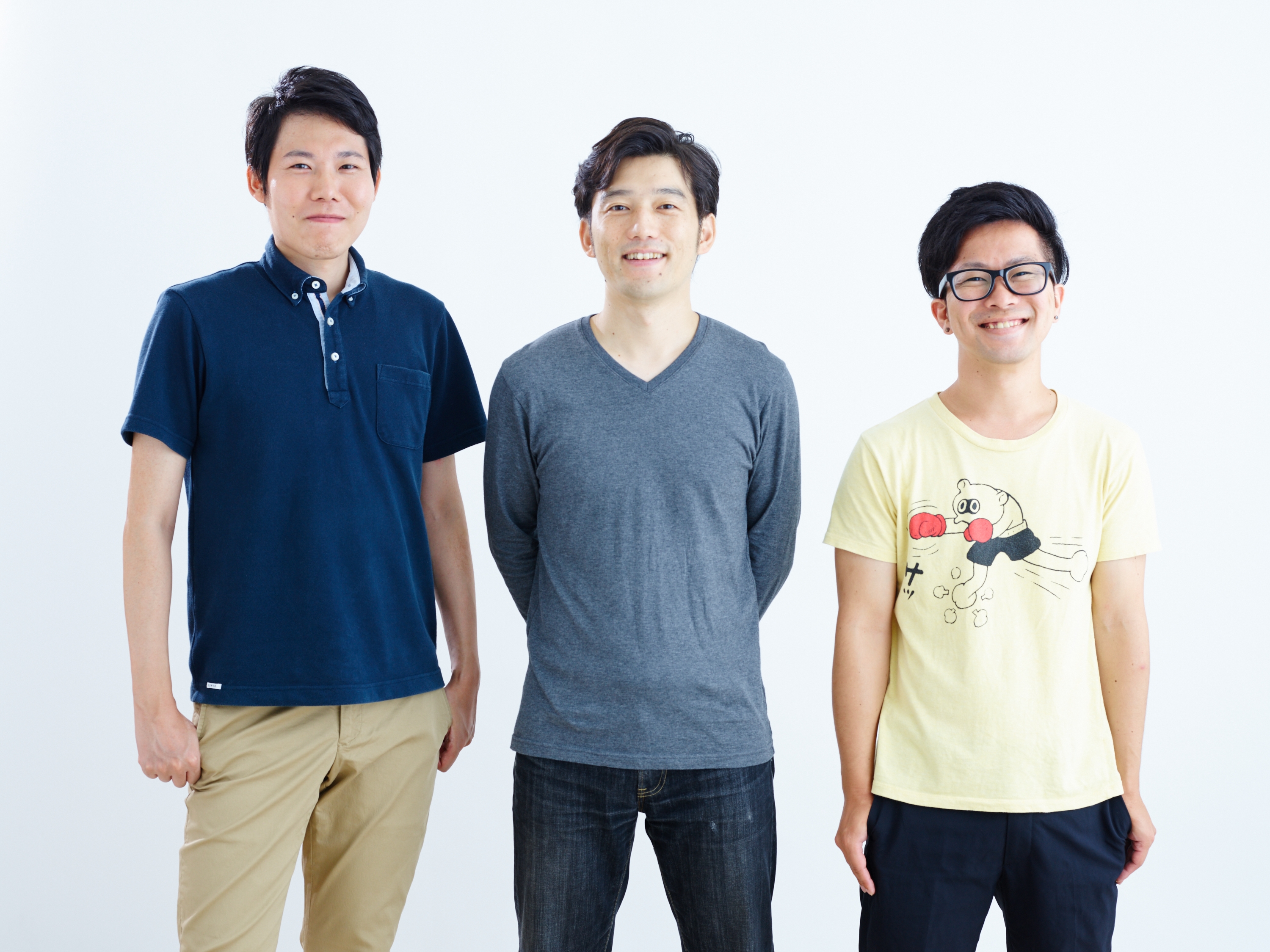 左から桑田健太さん、梶原健司さん、佐藤未知さん