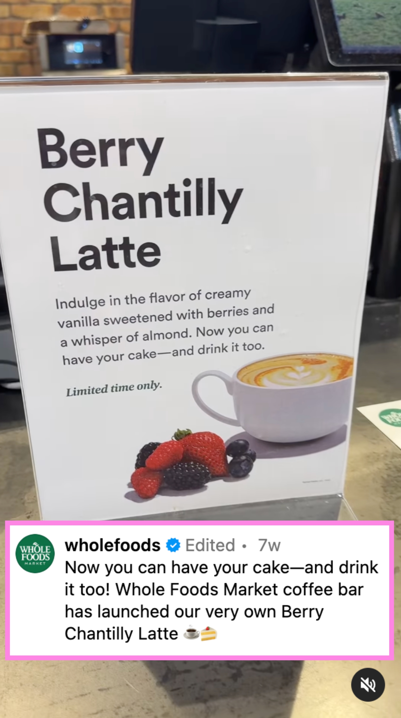 Whole Foods Berry Chantilly Latte Taste Test & Review