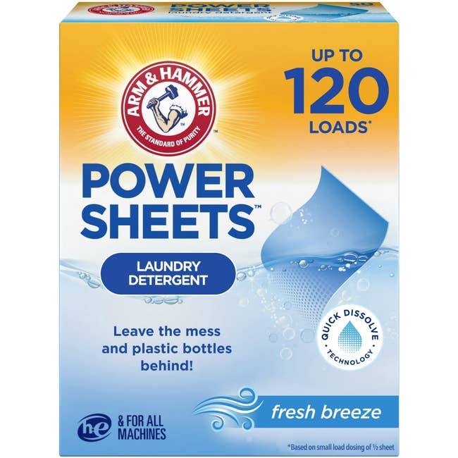 box of laundry sheets