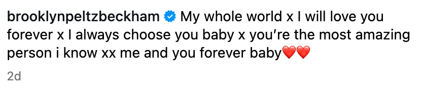 Instagram post by a user expressing love and admiration for a partner, saying they'll always choose them