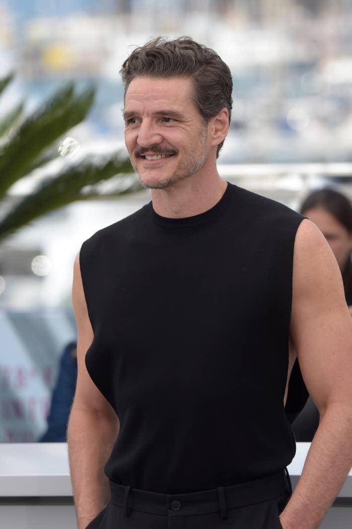 Pedro Pascal standing outdoors at an event