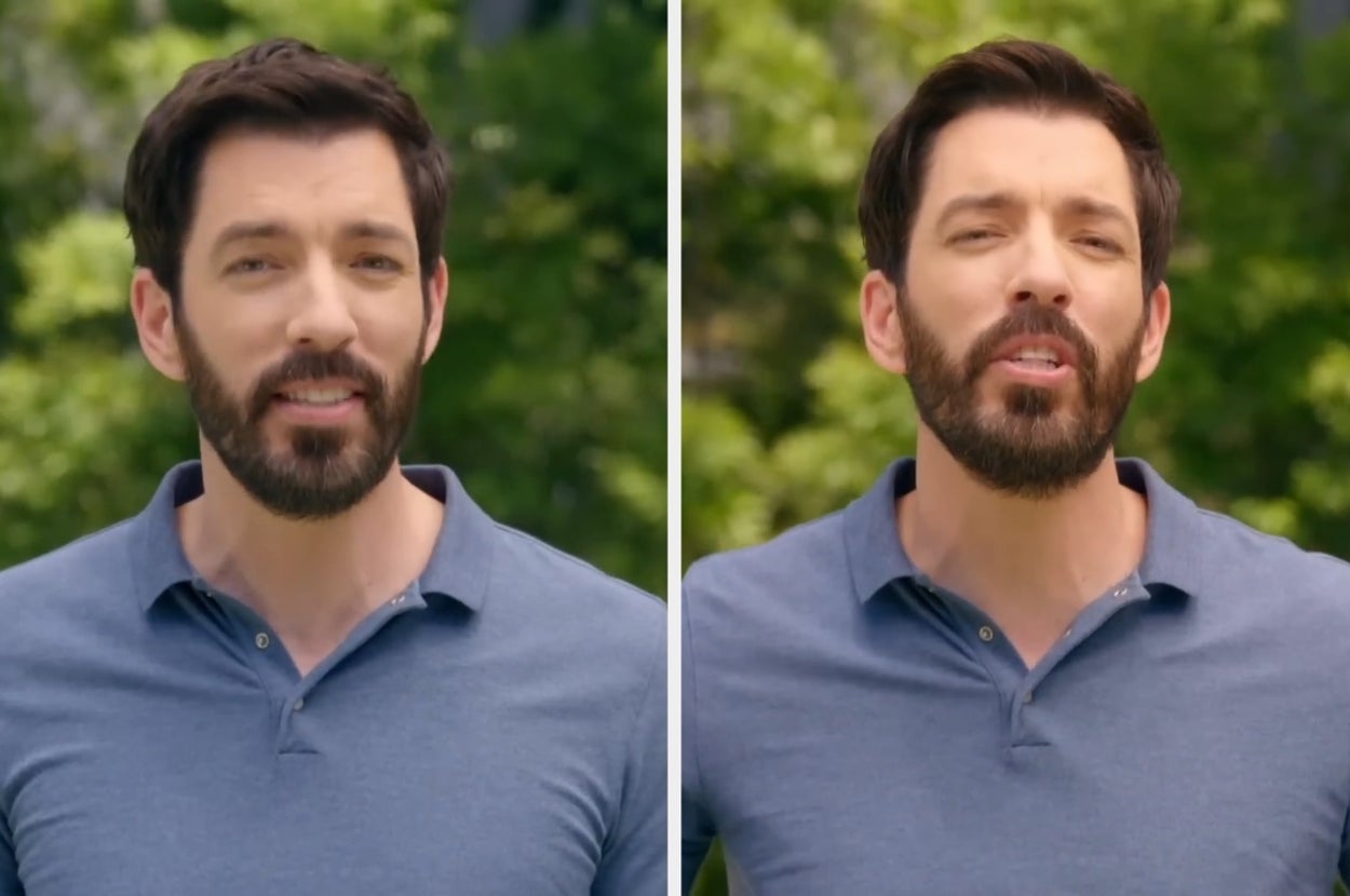 Man outdoors speaking, wearing a casual polo shirt. Trees and greenery in the background
