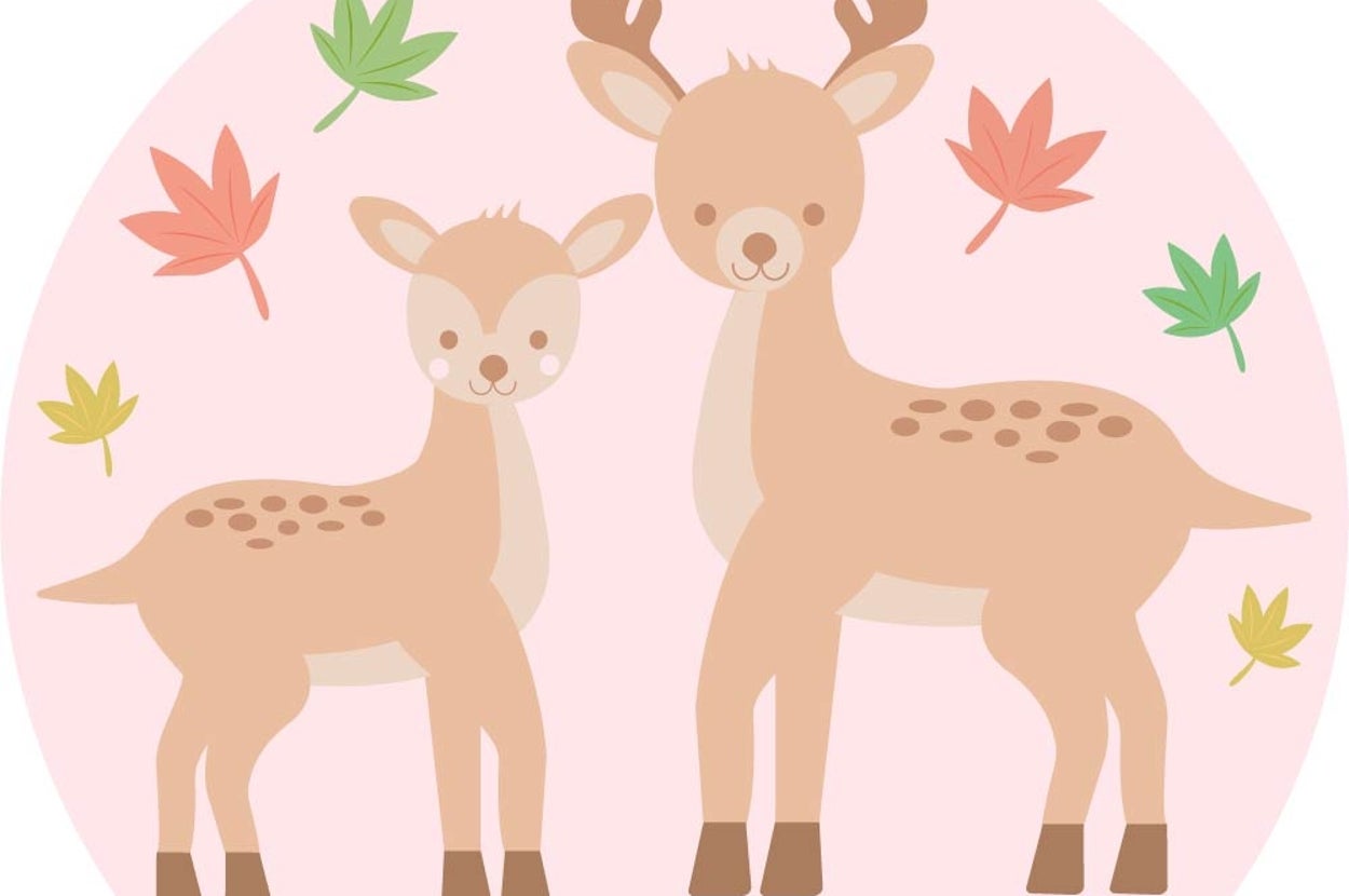 鹿の親子のイメージ(画像はイラストACより)
