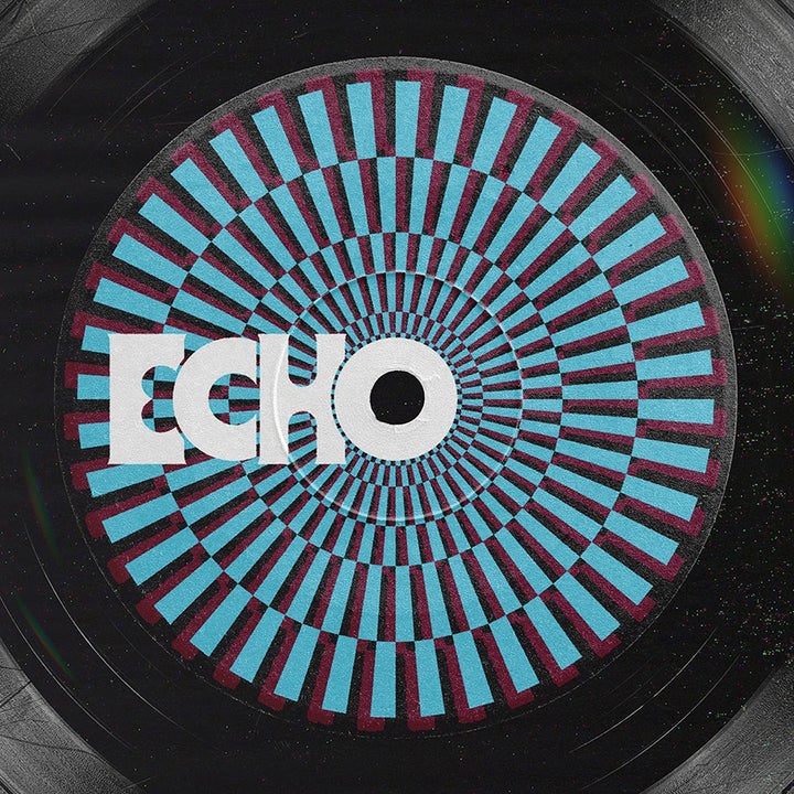 Album cover with a circular pattern of alternating lines radiating from the center, featuring the word "Echo" prominently