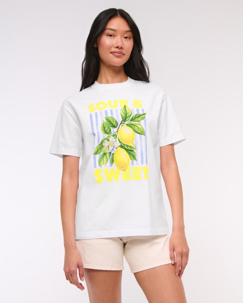 Model wearing the lemon tee
