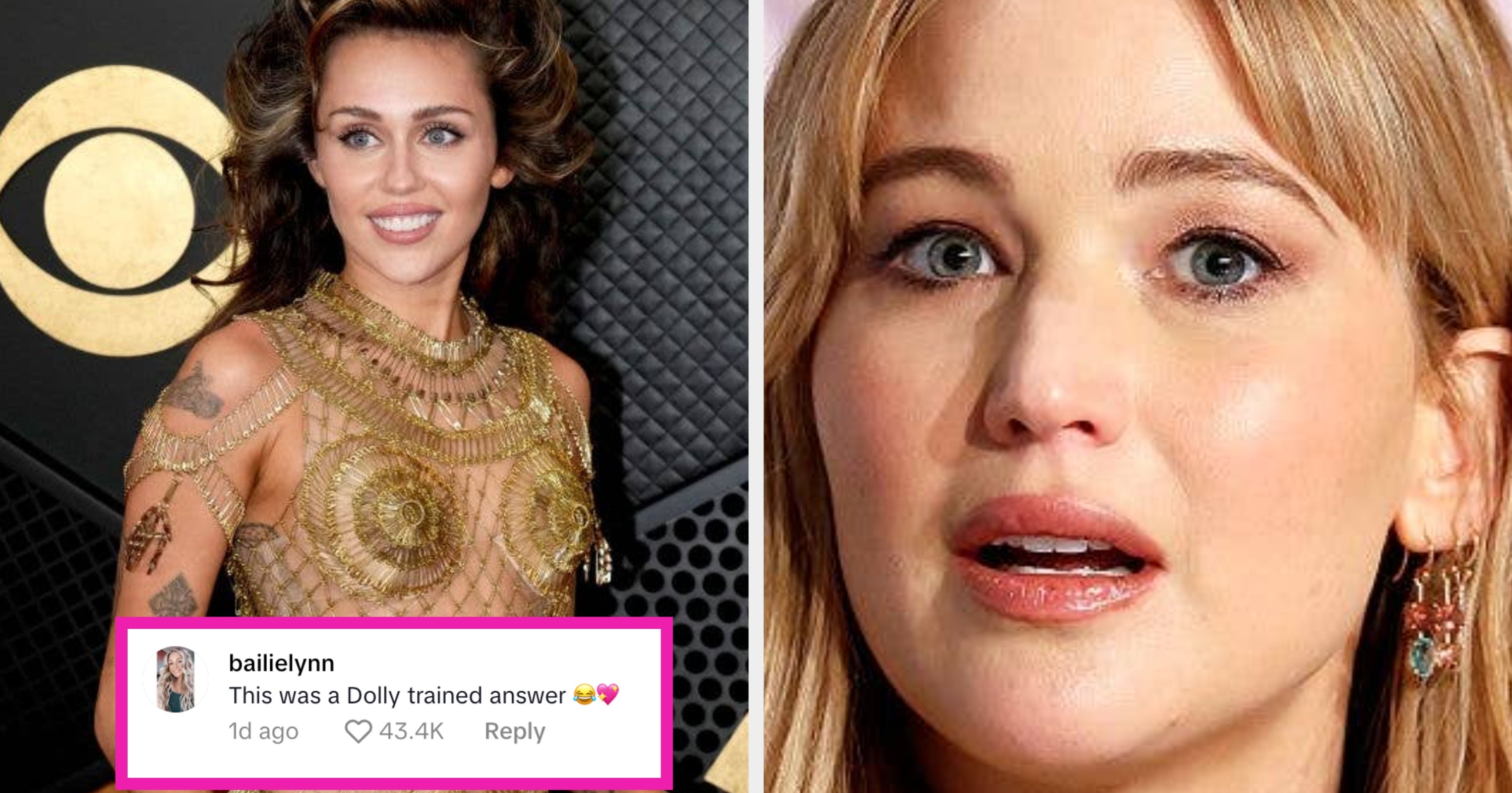 People Are Losing It Over Miley Cyrus' Response To The Jennifer Lawrence Gold Dress Theory