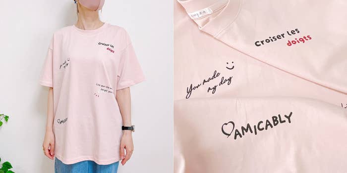Honeys(ハニーズ)の「落書き風ロゴゆるTシャツ」