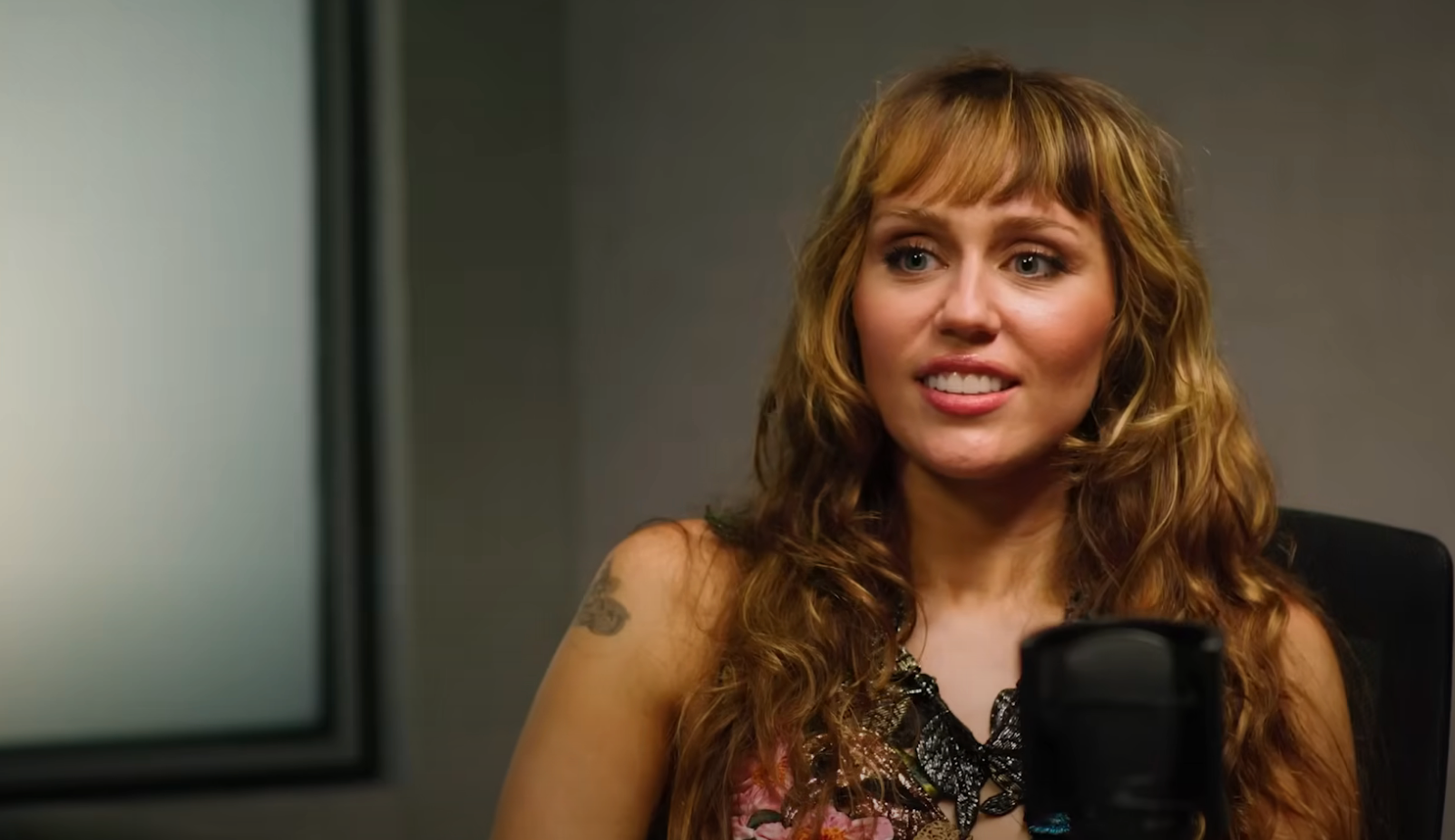 Miley Cyrus during an interview