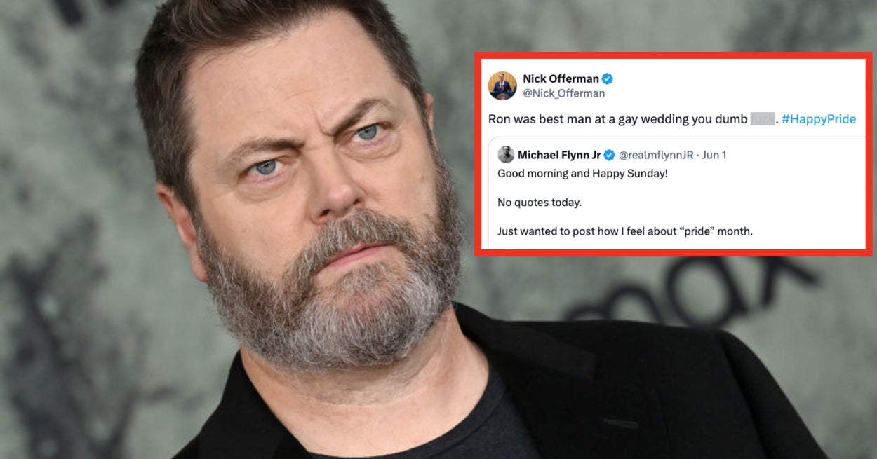 Nick Offerman Called Out A Homophobic Internet Troll Who Used A Ron Swanson GIF