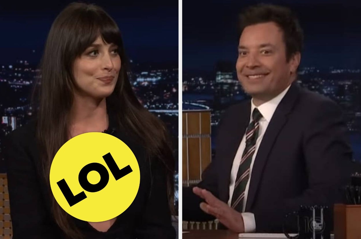 “My Eyes Are Up Here”: Dakota Johnson’s Interview With Jimmy Fallon Was Totally Derailed By Her Revealing Dress, And It’s Both Awkward And Hilarious